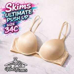 Skims Ultimate Push Bra brand new in packaging size 34C in color sand